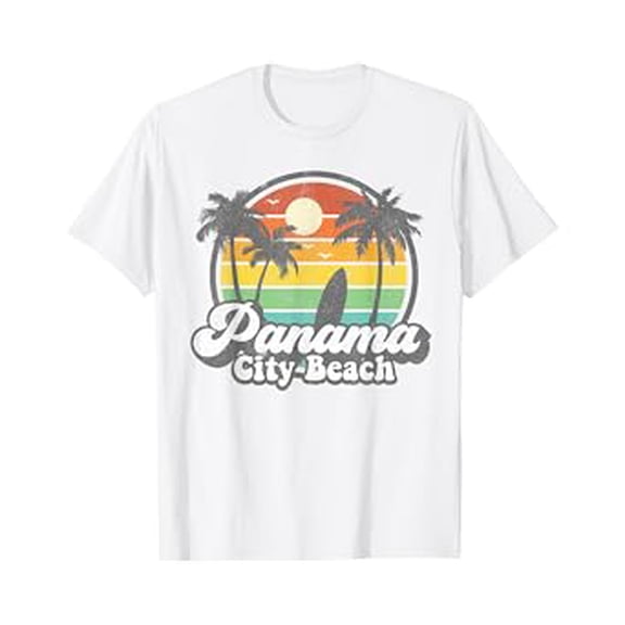 Vintage Panama City Beach Florida Surfing Retro Surf Gift T-Shirt