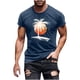 thumbnail image 1 of Hombres Pantalones Cortos de Manga Corta Impresa Casual Cuello Redondo Superior, Camisa de Moda para el Verano Y la Primavera, 1 of 8