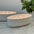 thumbnail image 6 of Better Homes and Gardens 5-Wick 40.5 oz Ceramic Candle, Salted Coconut & Mahogany, Grey, 6 of 8