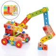 thumbnail image 3 of TISHITA Wood Building Block Kids Creative Construction Puzzles Toy D 138pcs, 3 of 8