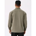 thumbnail image 3 of DARING DIVA Long Sleeve Button Solid Color Casual Work Jacket S Gray Khaki, 3 of 7