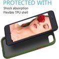 thumbnail image 2 of Shockproof Matte Case Compatible for iPhone SE/8/7 with Soft TPU Bumper Slim Phone Case Compatible for iPhone SE/7/8, Matte Green, 2 of 4