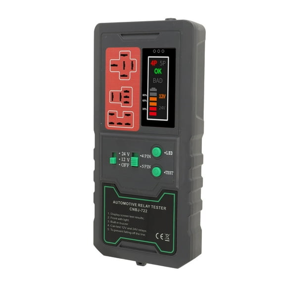 Automotive Relay Tester, Long Lasting US Plug 100V To 240V 4 Pin 24V Relay Analyzer For Car Maintenance