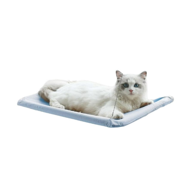 Methold Cama colgante para mascotas, tela Oxford, hamaca transpirable de alta resistencia, ventana, asiento lavable, montaje para dormir para el hogar y Perchas para gatos Azul Methold PT004075-02