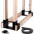 thumbnail image 4 of Fireplace Log Holder, Firewood Rack Indoor, Log Storage Bin, Outdoor Patio, Floor Standing, Powder Coated, Heavy Duty Steel, 1 Pc, 4 of 4
