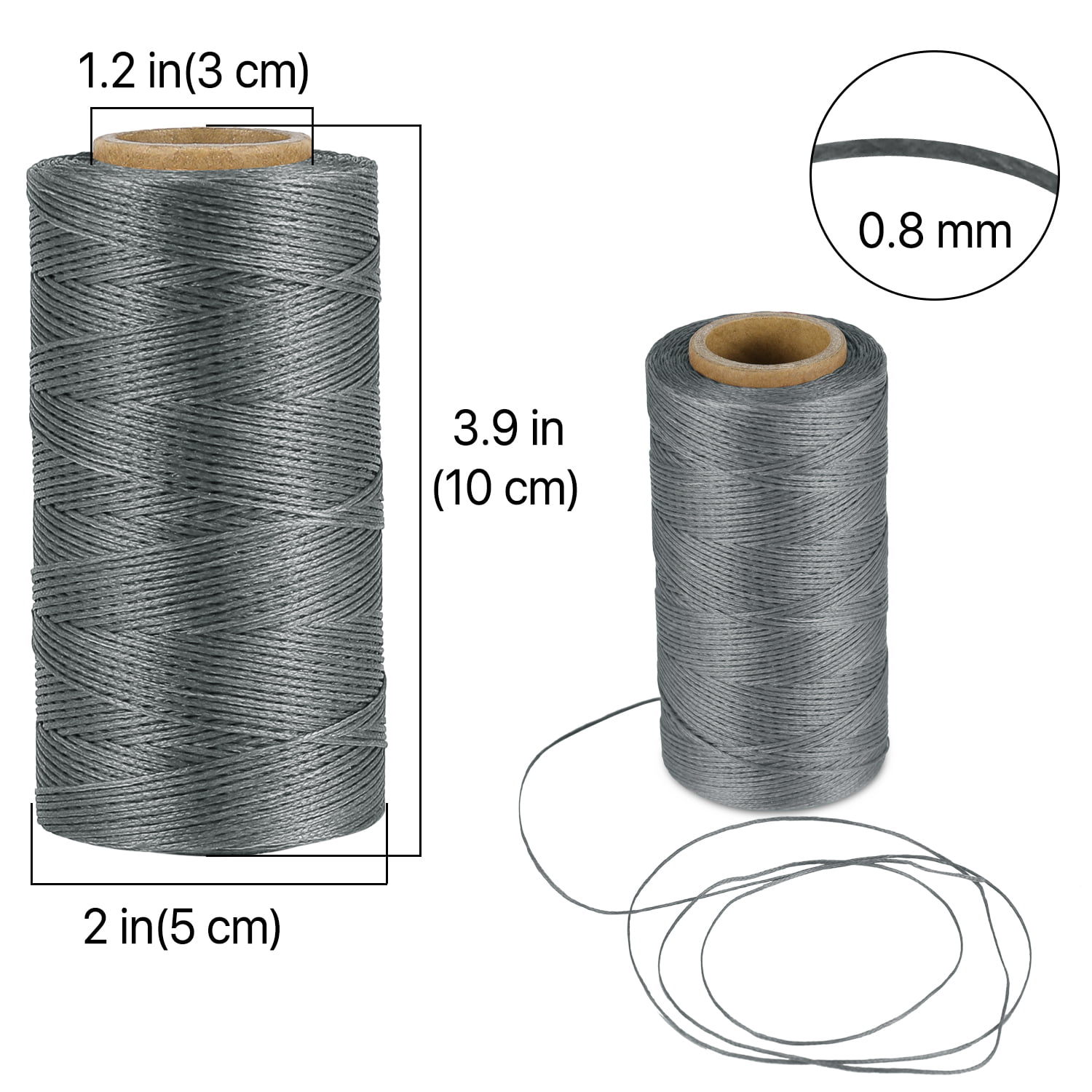 Jupean Waxed Thread, 150m /164Yards Khaki Leather Waxed Thread, Leather  Sewing Thread, Hand Stitching Thread for Hand Sewing Leather, Bookbinding,  and