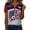 Gray, variant on 2026 Soccer Shirt for Women Usa Soccer Jersey Color Block Henley V Neck Short Sleeve Raglan Shirts Loose Summer Tops Army Green XL