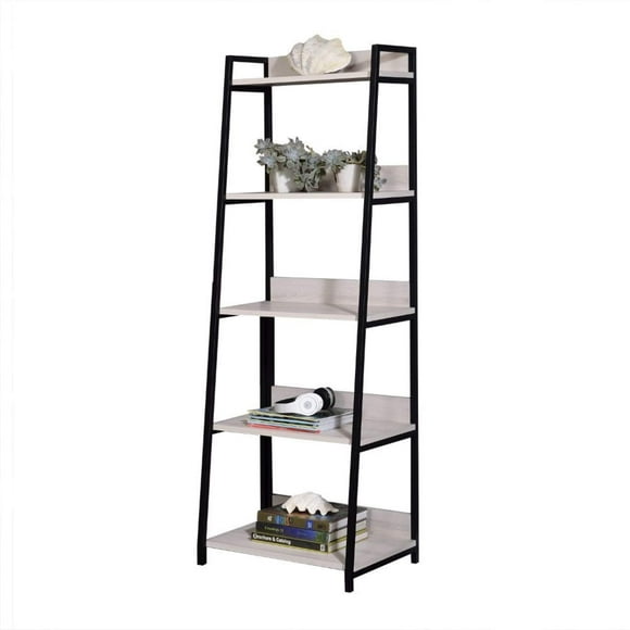 Casafoyer Wendral Estantería Escalera de Madera de 5 Niveles en Negro Natural