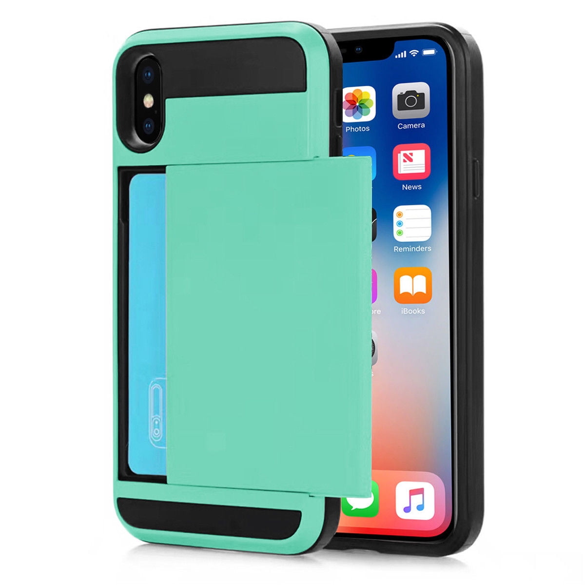 iPhone X XS Case, Mignova Rugged Protective Card Holder ShockAbsorption DropProtection Hard PC