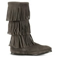thumbnail image 4 of Minnetonka Women's 1631 3-Layer Fringe Boot,Medium Grey,7 M US, 4 of 7