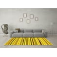 thumbnail image 3 of Ahgly Company Machine Washable Indoor Rectangle Abstract Yellow Modern Area Rugs, 2' x 4', 3 of 4