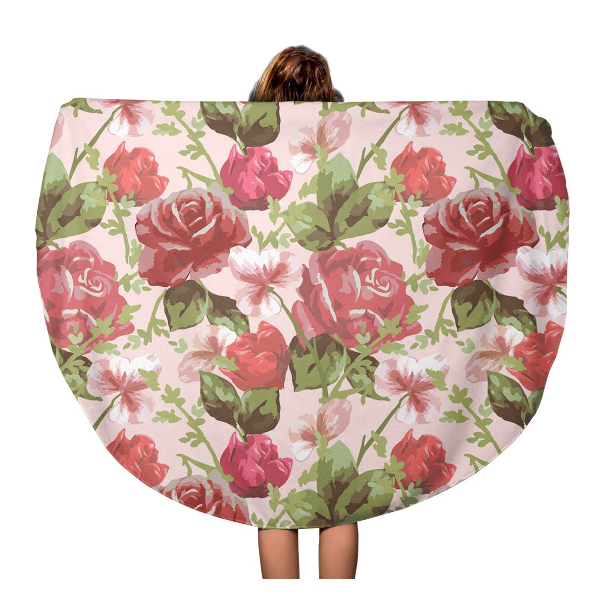 Beach Towel Delicate Floral Bathroom Home & Living