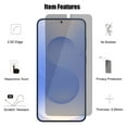 thumbnail image 7 of UZWZW 3 Pack (Not Support Fingerprint Unlock) Privacy Screen Protector for Samsung Galaxy S25 Plus 5G Tempered Glass, 7 of 7