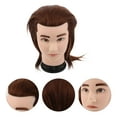 thumbnail image 7 of Raindrops Human Hair Mannequin Head for Barber and Hairdresser Practice in Brown Color, 7 of 7