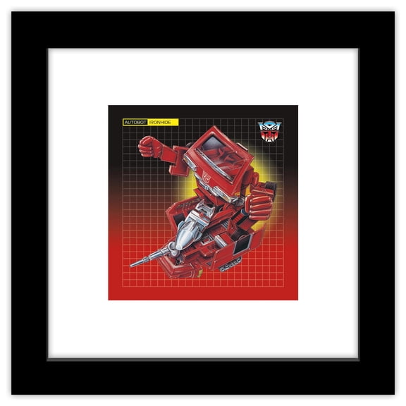 Gallery Pops Hasbro Transformers - Ironhide Retro Wall Art, Black Framed Version, 12" x 12"