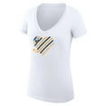 thumbnail image 2 of Women's G-III 4Her by Carl Banks  White Buffalo Sabres Super-Slim Fit Lightweight Heart V-Neck T-Shirt, 2 of 3
