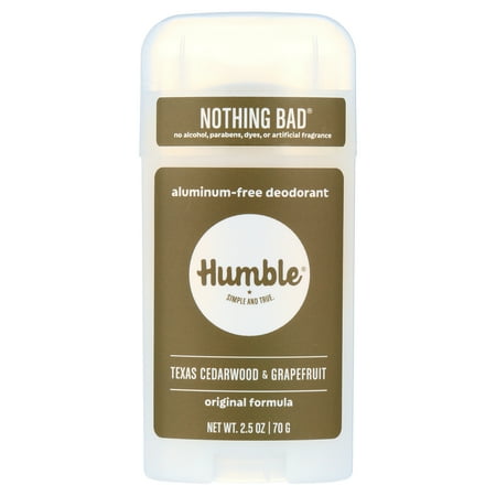 Humble Brands Original Formula Aluminum Free Deodorant Texas Cedarwood & Grapefruit  2.5oz