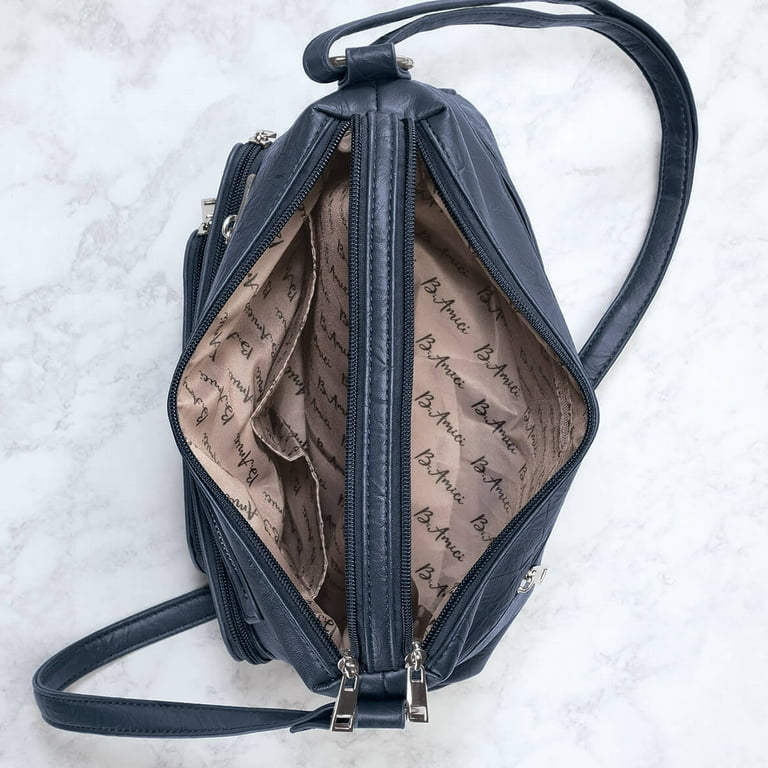 margot, Bags, Margot New York Gray Leather Backpack Shoulder Bag