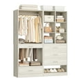 thumbnail image 2 of Homieasy Modular Closet System with 4 Drawers, 47.2" Closet Organizers with Cube Storage and Pant Rack, Ideal Closet Organizers and Storage Unit, 2 of 6