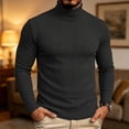 thumbnail image 4 of Mifsaly Mens Turtleneck Sweaters Slim Fit Long Sleeve Ribbed Knit Sweaters Comfortable Stretchy Warm Fall Winter Undershirt Tops Black,S, 4 of 9