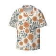 thumbnail image 2 of Lsque Sunflowers 5 print Men's Cuban Collar Short Sleeve Shirt Summer Beachwear Casual Button Down Fashionable Vacation Leisure Shirt-Medium, 2 of 7
