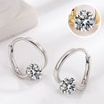 thumbnail image 5 of Opolski 1 Pair Pendant Earrings Faux Crystal Hoop Earrings Irregular Hypoallergenic Electroplated Fashion Accessory, 5 of 8