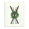 thumbnail image 2 of The Stupell Home Decor Minimal Rustic Skis Illustration with Gingham Wreath, 2 of 4