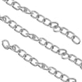 thumbnail image 2 of Cadena curva de 10 m, cadena de eslabones retorcidos DIY elegante personalizada a prueba de herrumbre para pulsera, collar, fabricación de joyas, plata, 2 of 12