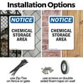 thumbnail image 3 of (2 Pack) Chemical Storage Area OSHA Notice Sign 10 Inch X 14 Inch Indoor / Outdoor Rust-Free Aluminum Metal Signs for Workplace, Workshop, and Construction Site, Made in the USA, 3 of 8