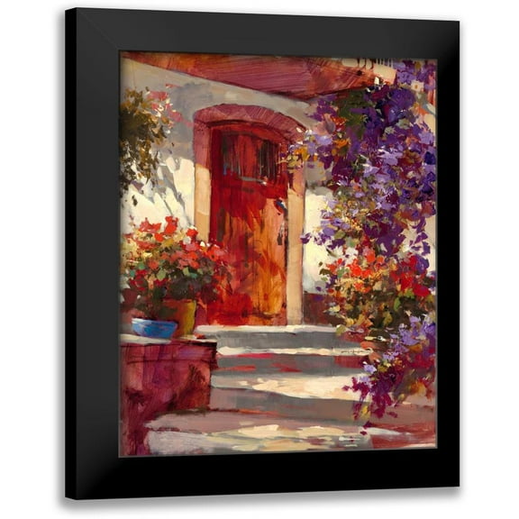 Heighton, Brent 12x14 Black Modern Framed Museum Art Print Titled - Cottage Door