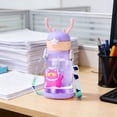 thumbnail image 5 of Plastic Tumbler with Straw, Antler Design Water Bottle, Large Capacity Cup with Lid, Portable Drinkware with Straw, Cute Tumbler for Everyday Use, Commuting, and Travel, 5 of 7
