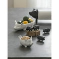 thumbnail image 3 of Creative Co-Op Farmhouse Ceramic Pig Shaped Bowl, White, 3 of 6