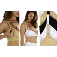 thumbnail image 5 of ToBeInStyle Women's 3 Pack Seamless Nursing Bras with Ruched Cups - Basic Assortment w/Cross Front - S/M, 5 of 7