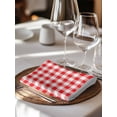 thumbnail image 6 of Red White Plaid Cloth Napkins Set of 4 Reusable Dinner Napkins, Modern Farmhouse Buffalo Check Gingham Cocktail Napkin Washable Table Napkins for Wedding/Holiday Party/Baby Shower 20"x20", 6 of 7