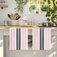 thumbnail image 4 of Pink Grey Striped Microfiber Kitchen Towel, Gray Modern Abstract Art Soft Absorbent Dish Towels, Quick Drying Washable Dishcloths for Kitchen Cleaning, Drying Dishes, 18x28 Inches, 4 of 9