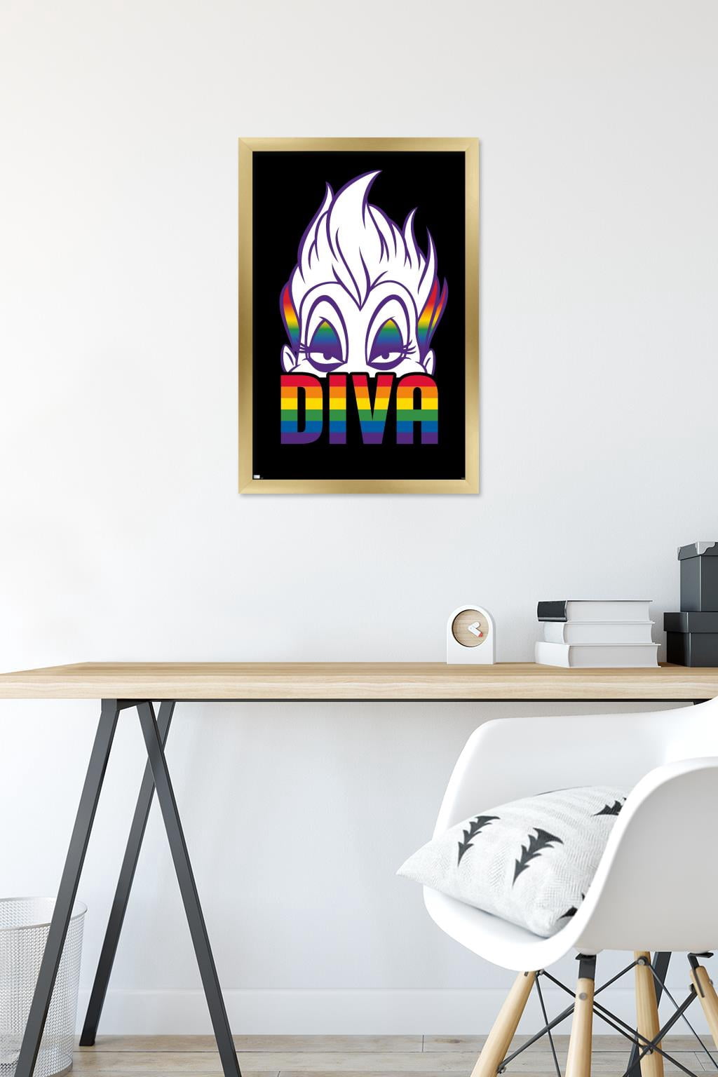 Disney - Ursula - Diva Wall Poster, 14.725" x 22.375", Framed