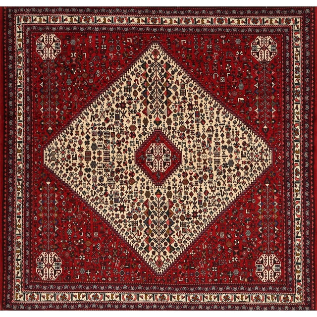 Ahgly Company Tapis Rectangulaire Intérieur Traditionnel Rouge Persan, 5 Pieds x 8 Pieds