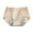 Beige, variant on Women Solid Color Period Panties, Leakproof Mid Waist Menstrual Underwear with Wide Coverage,Light Blue,XL