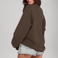 thumbnail image 3 of Gibobby Sudaderas para mujer navidad Sudadera con capucha de manga larga con estampado de oro de imitación para mujer(Marrón,XG), 3 of 4