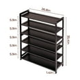 thumbnail image 3 of Zimtown Bamboo Shoe Rack, 6 Tier 24 Pairs Shoe Storage Organizer Space Saving for Entryway Home, Coffee, 3 of 17