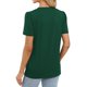thumbnail image 2 of Camiseta informal de color liso con cuello en V y botones - Cierre clásico con botones, cuello en V versátil, transpirable, 2 of 6