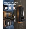 thumbnail image 6 of Mechanical Keyless Entry Door Lock 2.0 Code Upgrade 4-7 Digits Code Single-Sided Push Button Combination Keypad Door Lock with Handle Auto Locking for Indoor or Outdoor Oil-Rubbed Bronze, 6 of 12