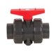 thumbnail image 1 of Double union valve to be glued diam 25 mm pvc ball valve sphere ball valve,DN20 (Internal diameter 25mm), 1 of 5