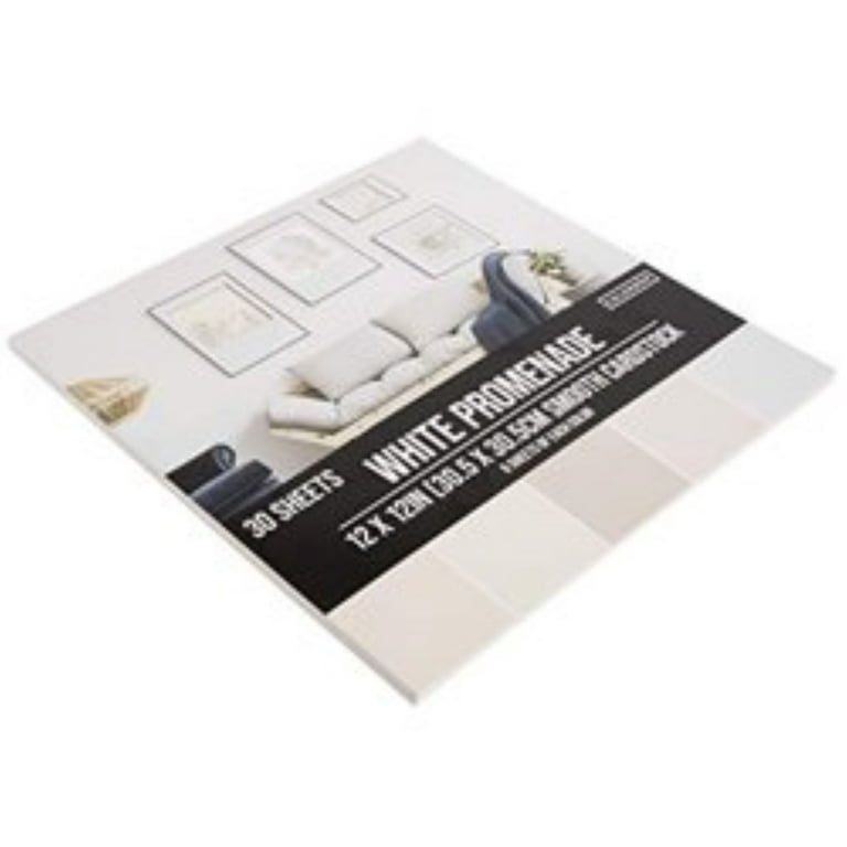 Colorbok Vintage White Smooth Cardstock Paper, 12x12, 121 lb./180 gsm, 30  Sheets