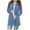 Blue, variant on Cardigan for Women Long Sleeve Plus Size Shrug Heavyweight Open Front Shrug Cardigan Solid Color Dressy Casual Boho Cardigan Capes Navy 4XL
