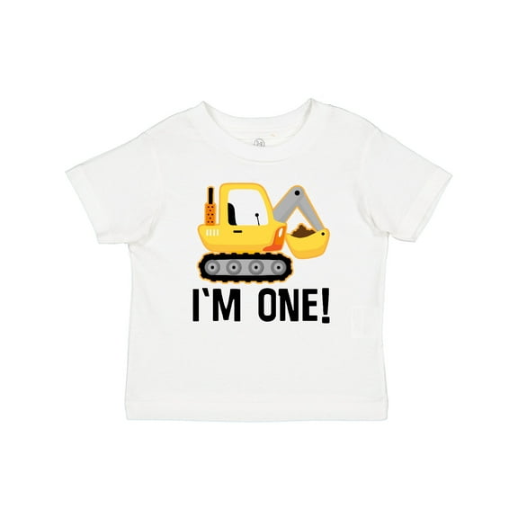 Inktastic 1st Birthday Construction Truck Boy Boys Baby T-Shirt