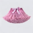 thumbnail image 1 of Falda de moda para niños, color sólido, cintura elástica, media falda de malla, falda de actuación escénica, vestido de poliéster para niña, 1 of 5