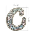 thumbnail image 2 of Llaveros de arte de diamante Uxcell, 1 PCS Llaveros de pintura de arte de diamante Letras Kit de iniciales DIY Llave 5D C, 2 of 5