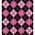 thumbnail image 3 of Checkered Duvet Cover Set, Crosswise Striped Mosaic Pattern Squares Retro Style Feminine Design, Decorative 2 Piece Bedding Set with 1 Pillow Shams, Twin Size, Pink Pale Pink Black, by Ambesonne, 3 of 3