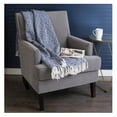 thumbnail image 2 of Contemporary Home Living 60" Blue and White Rectangular Circle Patterned Cotton Throw, 2 of 3